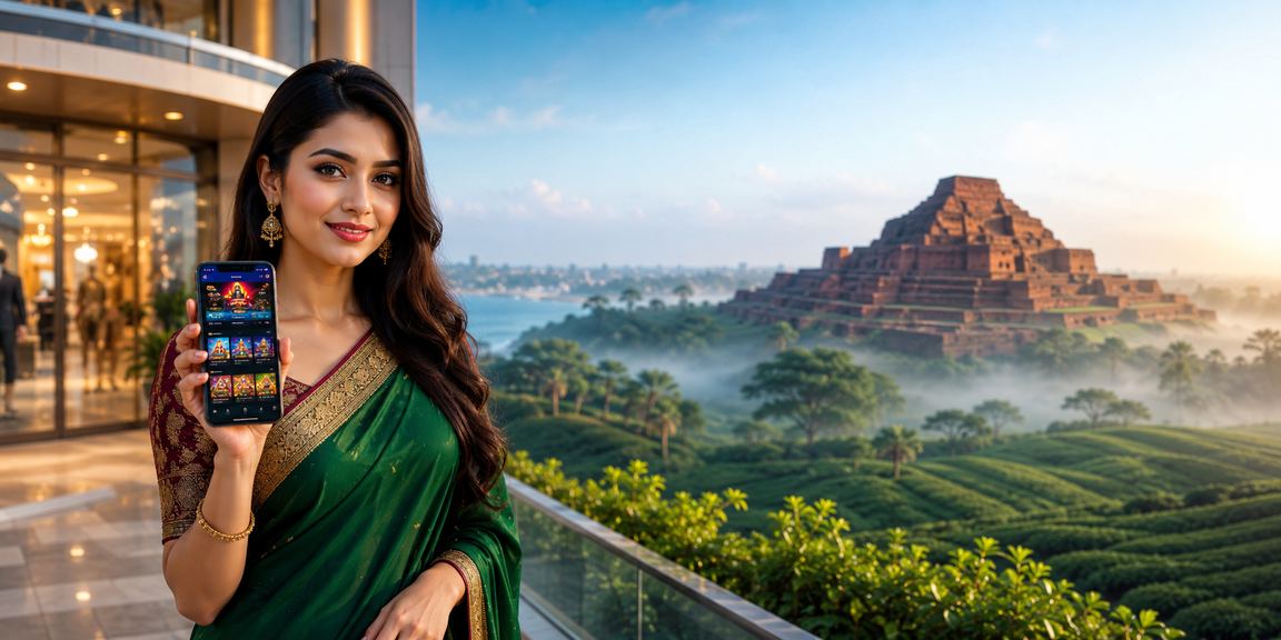 তথ্য জানার জন্য বাংলা গাইড সহ একটি চা বাগান পরিবেশ